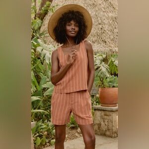 PACT  Top and Canopy Linen High-Waisted Short Made with Organic Cotton XXL